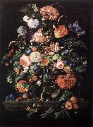 Jan Davidsz. de Heem Flowers in Glass and Fruits USA oil painting artist